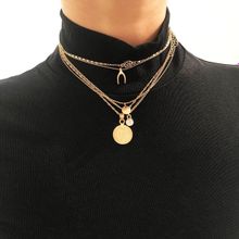 Многослойное колье под золото (арт. 81219-2)