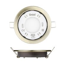 Uniel Встраиваемый светильник Uniel GX53 H2 Antique Brass 10 Prom UL-00005056 ID - 239924