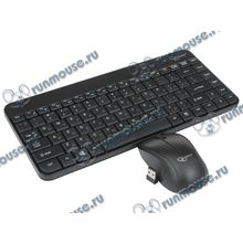 Комплект клавиатура + мышь Gembird "KBS-7004", беспров., черный (USB) (ret) [136920]