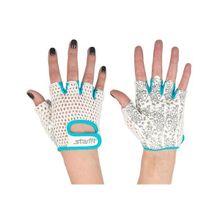 Перчатки для фитнеса STARFIT SU-110 белые голубые р.XS