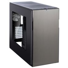 Корпус fractal design define r5 titanium window черный серебристый без БП atx 9x120mm 9x140mm 2xusb2.0 2xusb3.0 audio front door bott psu (fd-ca-def-r5-ti-w) fractal design