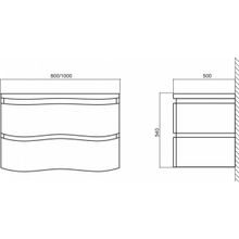 BelBagno Тумба с раковиной VITARO 800 Bianco Lucido