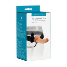 Телесный полый вибрострапон The Extender Plus Vibrating Hollow Strap On - 20,5 см. (телесный)