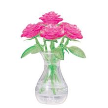 3D головоломка Букет в вазе розовый