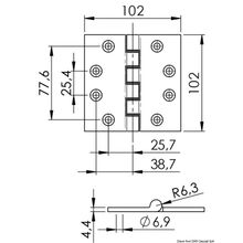 Osculati Петля 4 мм литая, 38.455.14