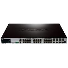 d-link (24-ports poe 10 100 1000base-t with 4 combo ports 10 100 1000base-t sfp and 4-ports sfp+ l2+ stackable management switch, 802.3az eee phy, 19”) dgs-3420-28pc b1a