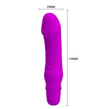 Фиолетовый мини-вибратор Justin -13,5 см. Фиолетовый