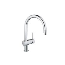 Смеситель для кухни, Minta, выдвижной С-образный излив, Grohe, 32321000