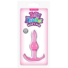 NS Novelties Розовая анальная пробка Jelly Rancher T-Plug Wave - 9,7 см. (розовый)