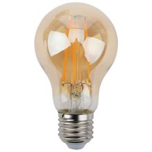ЭРА Лампа светодиодная филаментная ЭРА E27 9W 2700K золотая F-LED A60-9W-827-E27 gold Б0035038 ID - 255439