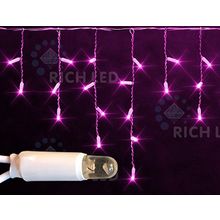 Rich LED RL-i3*0.5-CT P Уличная светодиодная Бахрома 3x0.5 м, розовый, пост свечение, провод прозрачный