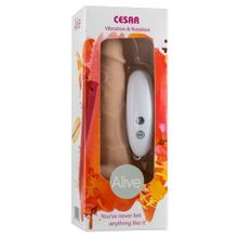 Телесный вибратор-ротатор на присоске Cesar Vibrator & Rotator - 17,5 см. (207644)