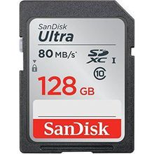 Карта памяти SD 128GB SanDisk Ultra SDXC Class 10 UHS-I 80MB s SDSDUN