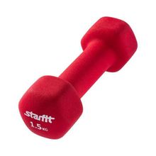 Гантель неопреновая StarFit DB-201 1,5 кг красная