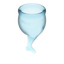  Набор голубых менструальных чаш Feel secure Menstrual Cup