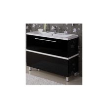 Тумба с умывальником 100см, Турин 100, черная, белая, Акватон