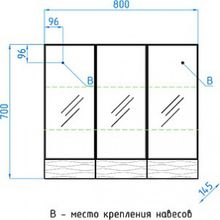 Зеркало-шкаф Style Line Ассоль 80 Люкс, аквамарин