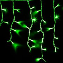 Neon-Night 255-204 Уличная светодиодная Бахрома Айсикл, 4.0x0.6 м, зеленый, пост свечение, провод Каучук белый