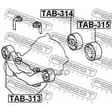Подушка Дифференциала | Зад Прав Лев | Toyota Kluger L V Acu2# Mcu2# 2000.11-2007.05 [Jp] Febest арт. TAB314
