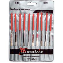 Набор надфилей алмазных, 140х50х3, 6 шт Matrix 15831