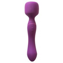 Lola toys Фиолетовый двусторонний вибромассажер Heating Wand с нагревом - 22 см. (фиолетовый)