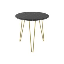 Слайн Стол журнальный Калифорния РИД Голд 530 черный мрамор