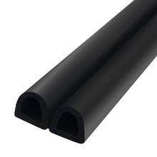 Самоклеящийся уплотнитель, профиль TRELLEBORG D-LIST 14x12 мм, черный (бобина 40 м)