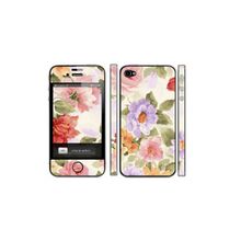 Виниловая наклейка на iPhone 4 и 4S iSwag "Пастельные цветы"