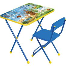 Комплекты детской складной мебели Ника КП2 Хочу все знать (стол+стул мягк) КП2 7