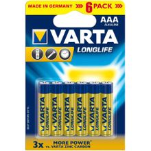 Батарейка VARTA LONGLIFE 4103 LR03 4+2 BL6