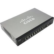 Коммутатор   Cisco SG300-10   SRW2008-K9-G5   Управляемый коммутатор (8UTP  10 100 1000Mbps+ 2Combo 1000BASE-T SFP)