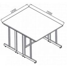 Стол лабораторный островной Лабмет Т 1200.1500.900