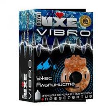 Luxe Эрекционное виброкольцо Luxe VIBRO  Ужас Альпиниста (оранжевый)