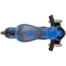 Трехколесный самокат Globber EVO 5 в 1 светящиеся колеса (синий)