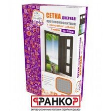 Сетка-штора на дверь Help противомоскитная с крепежной лентой 45*210см. 80003