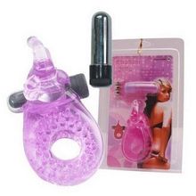 Sextoy 2011 Фиолетовое эрекционное кольцо с вибрацией и коготком для стимуляции клитора