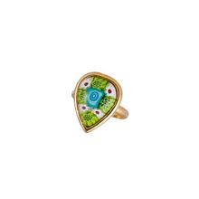 Кольцо "Сердце" муранское стекло, арт. 230_green