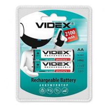 Аккумулятор AA VIDEX HR6-2BL 2100мА ч Ni-Mh, LSD, низк. саморазряд, 2шт, блистер