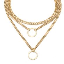 Многослойное колье под золото (арт. 78611-1)