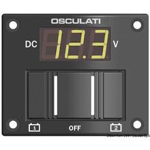 Osculati 2-battery panel with tester, digital, 14.100.05