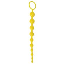 Стимулятор анальный цепочка желтая 26 см