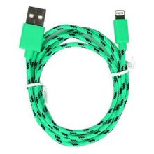 Кабель USB 2.0 Am=>Apple 8 pin Lightning, нейлон, 1.2 м, зеленый, SmartBuy (iK-512n green)