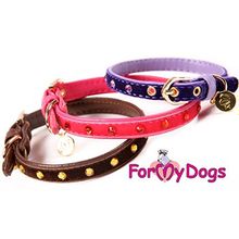 Ошейник для собак ForMyDogs с кулоном, розовый FMDN13040-2015 P