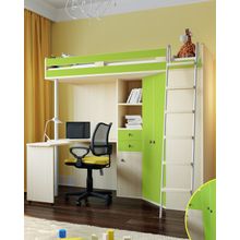 РВ мебель М-85 дуб молочный салатовый