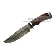 Нож Щука-2 (дамасская сталь), кожа+дюраль
