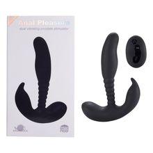  Черный стимулятор простаты Remote Control Anal Pleasure Vibrating Prostate Stimulator - 13,5 см.