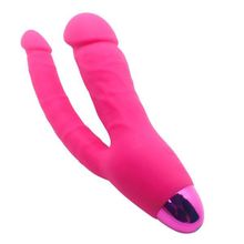 Howells Розовый двойной вибратор INDULGENCE Rechargeable Insatiable Desire - 21 см.