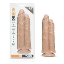 Blush Novelties Телесный сдвоенный фаллоимитатор Double Trouble Double Shaft Dildo - 24 см. (телесный)