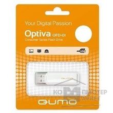 Qumo USB 2.0  16GB Optiva 01 White QM16GUD-OP1-white