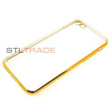 силиконовый чехол с каймой для iPhone 8 золотой